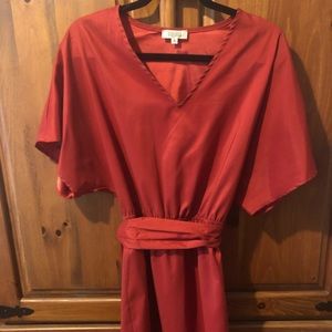 Barney’s Deep red/orange dolman sleeve dress